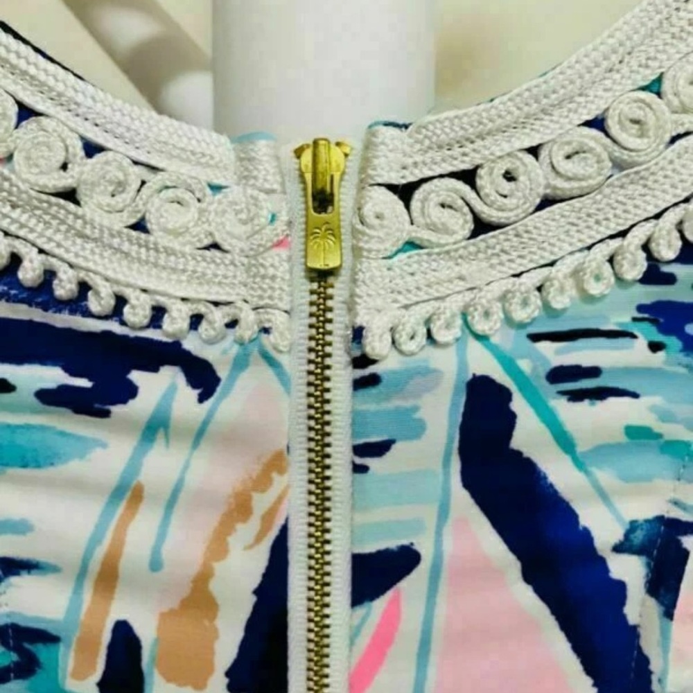 Lilly Pulitzer Blue Patterned Women's Swim Dress 6 - Picture 7 of 9